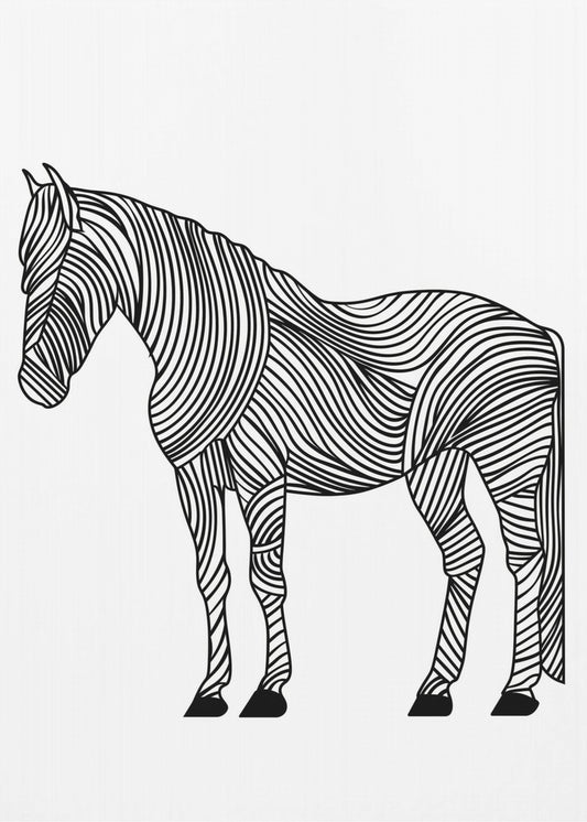 Lines art Horse | Poster