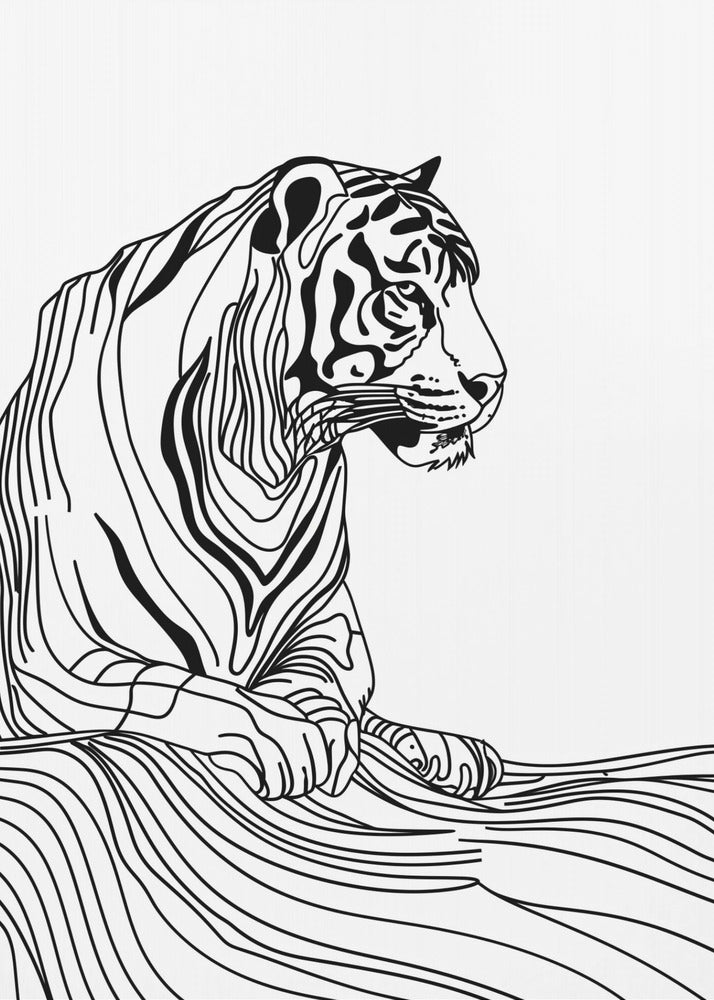 Lines art Tiger | Poster
