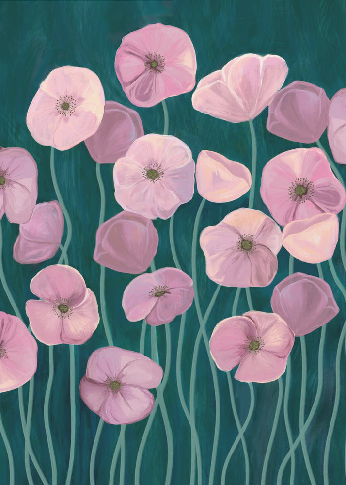 Pink poppies | Canvas