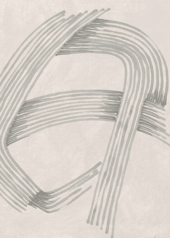 Abstract Grey Intersections 02 | Canvas