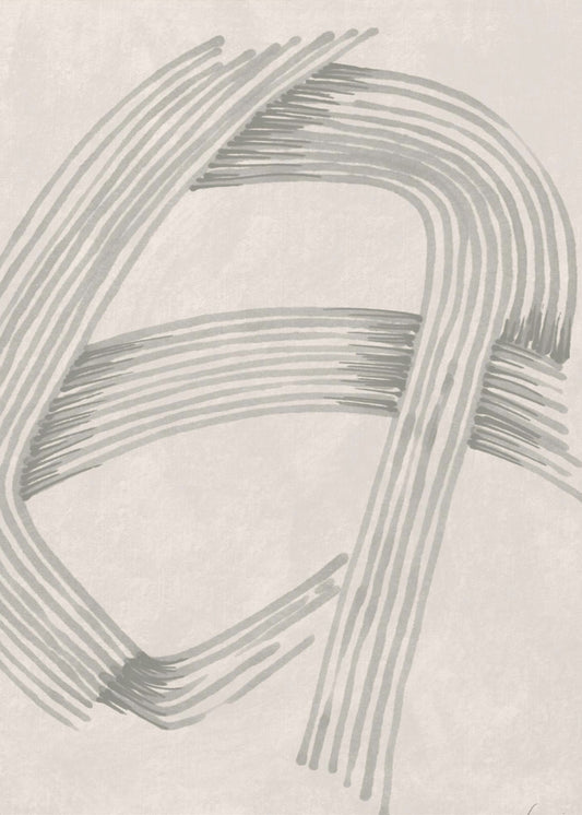 Abstract Grey Intersections 02 | Canvas