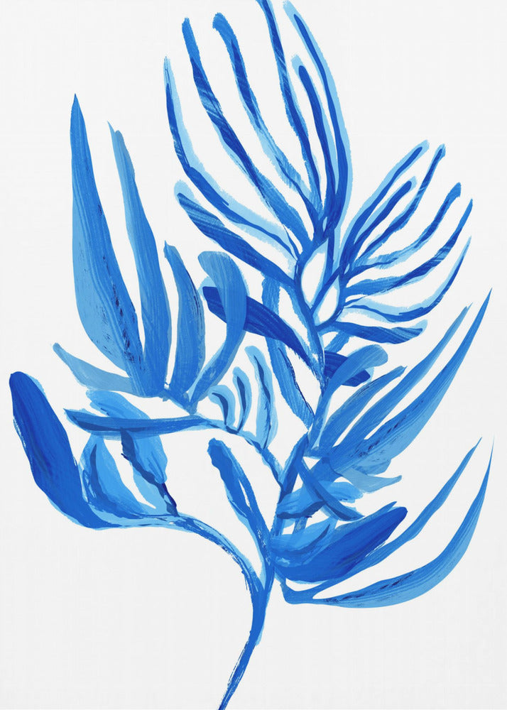 Blue Aquatic Plant Poster 6 | Canvas