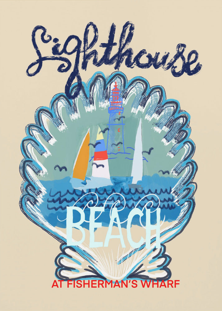 Lighthouse Beach Poster | Poster