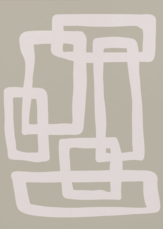 Sage Green Abstract Shapes | Poster