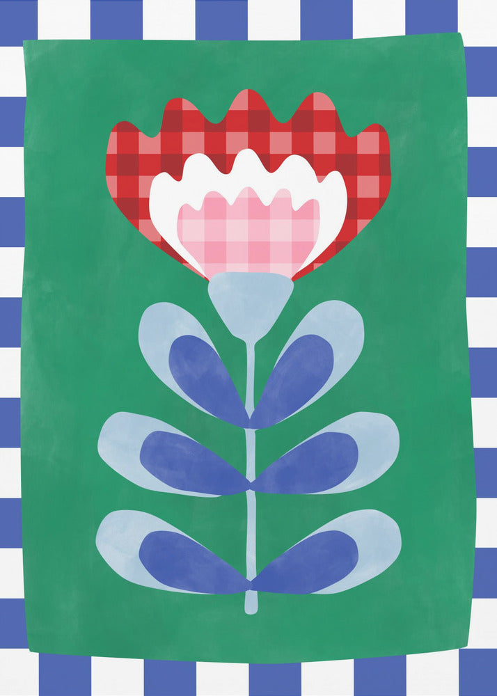 Floral Design with Bold Geometric Shapes | Poster