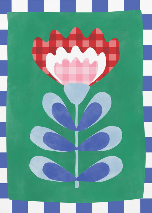 Floral Design with Bold Geometric Shapes | Poster