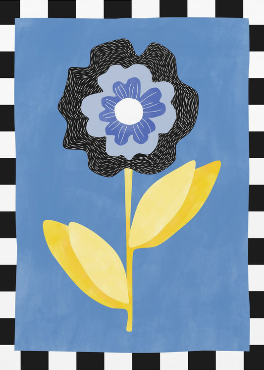 Flower with a Blue and Black Petal | Canvas