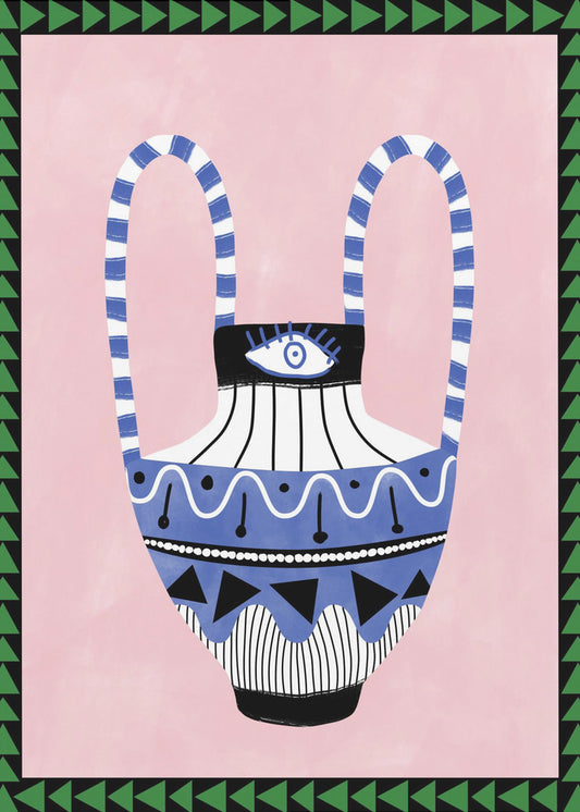 Colorful Geometric Vase | Poster