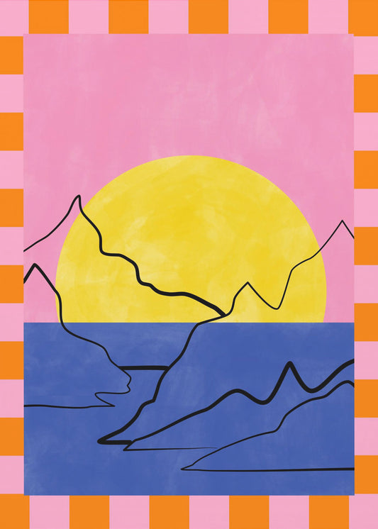 Retro Horizon Glow | Poster