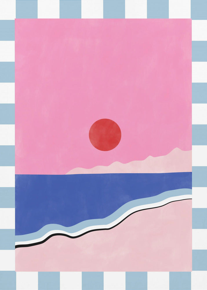 Minimalist Beach Scene | Poster