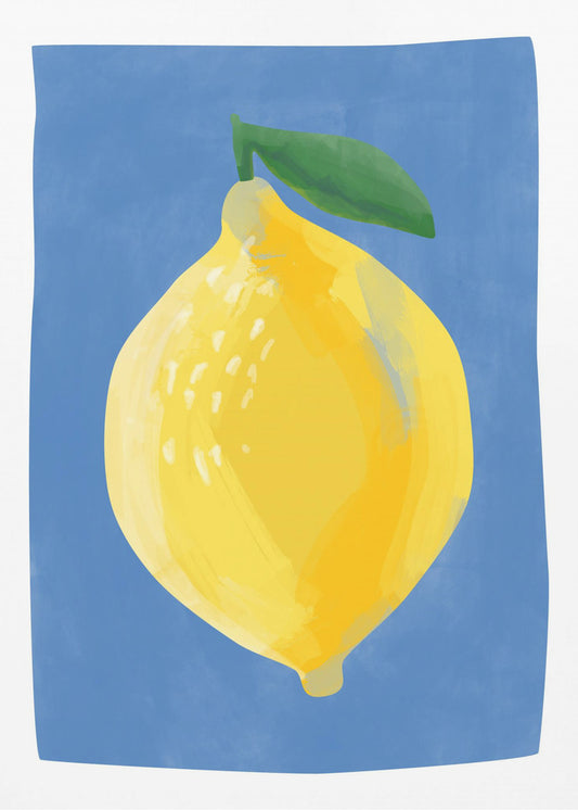 Simplistic Painting of a Lemon | Canvas