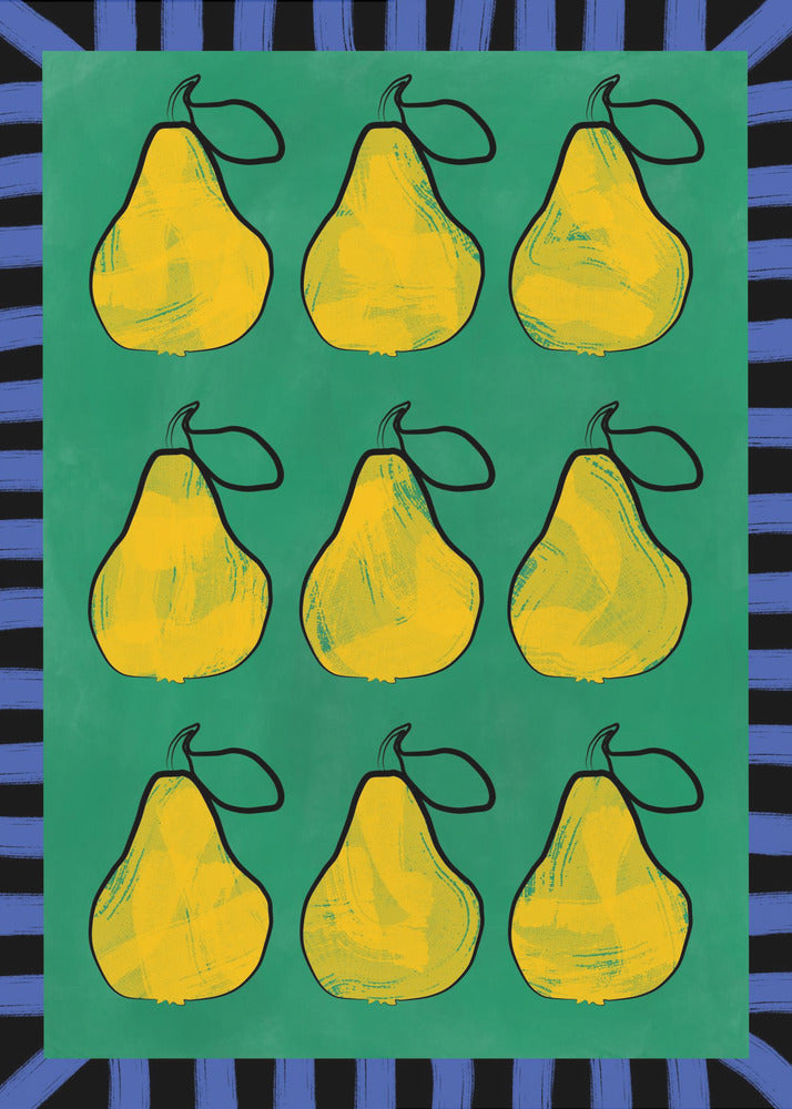 Pear Grid Harmony | Canvas