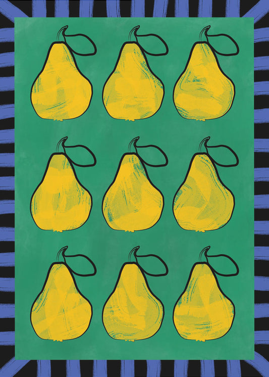 Pear Grid Harmony | Canvas