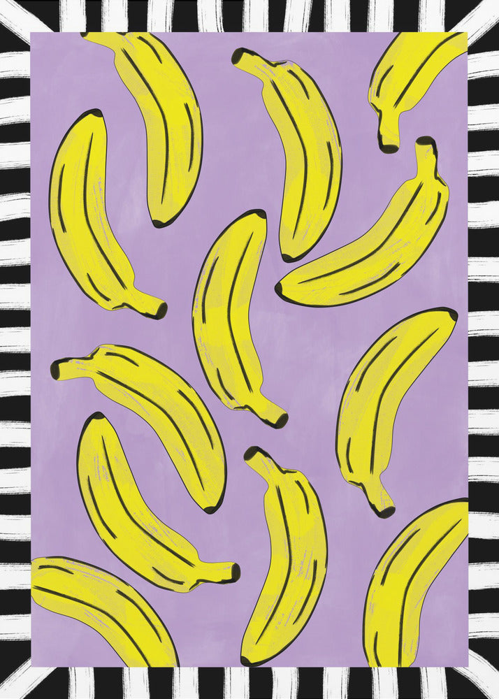 Yellow Bananas Abstract | Canvas