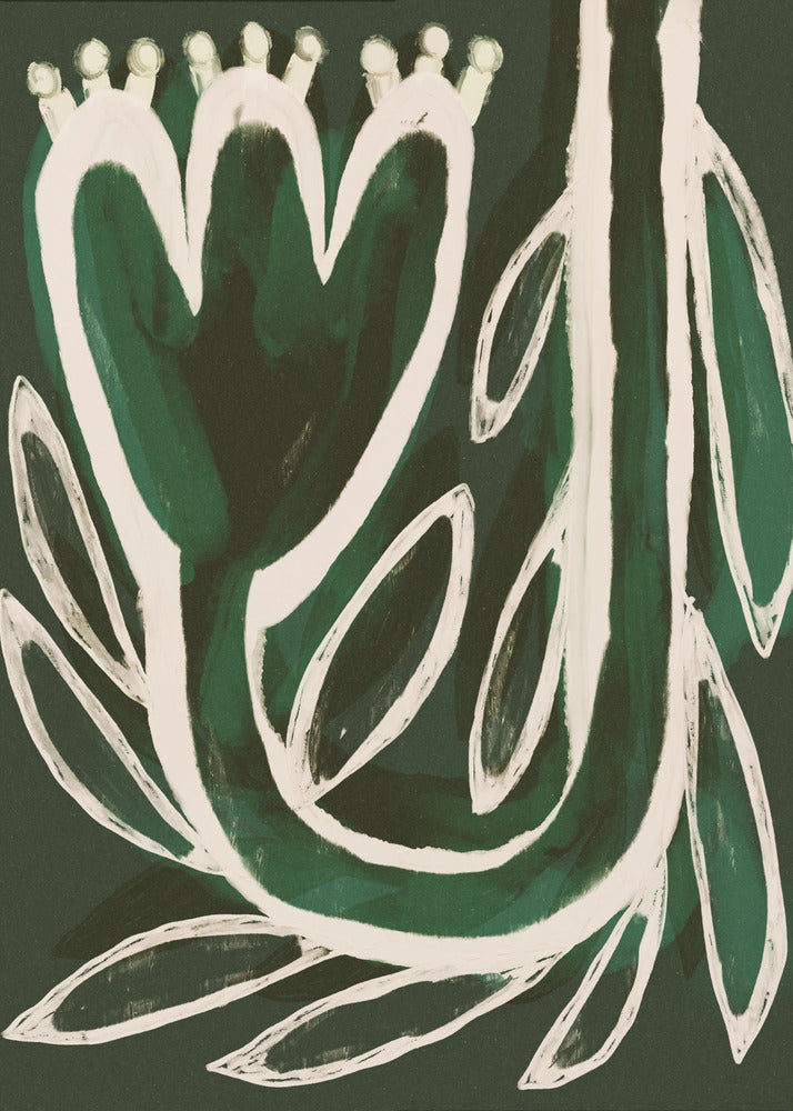 Green Bloom Symphony | Canvas