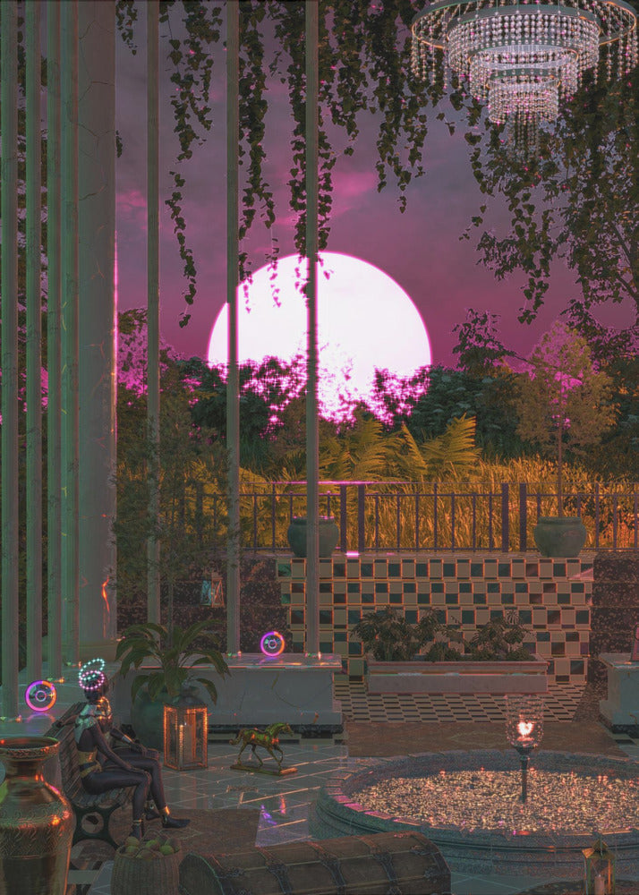 Purple Moon Palace | Canvas