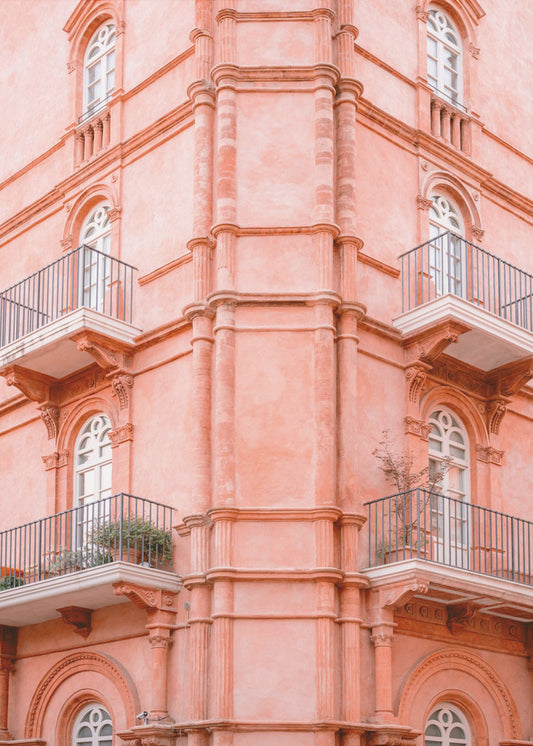 Pastel Pink Umbria | Italy travel photography | Canvas