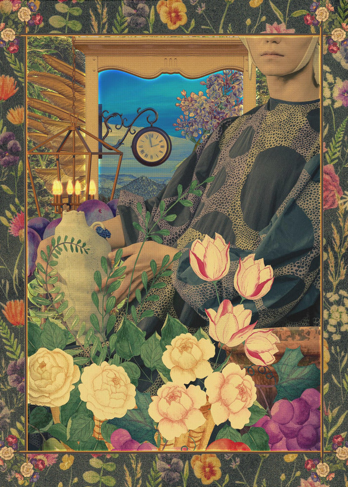Surreal Floral Portail Collage | Poster
