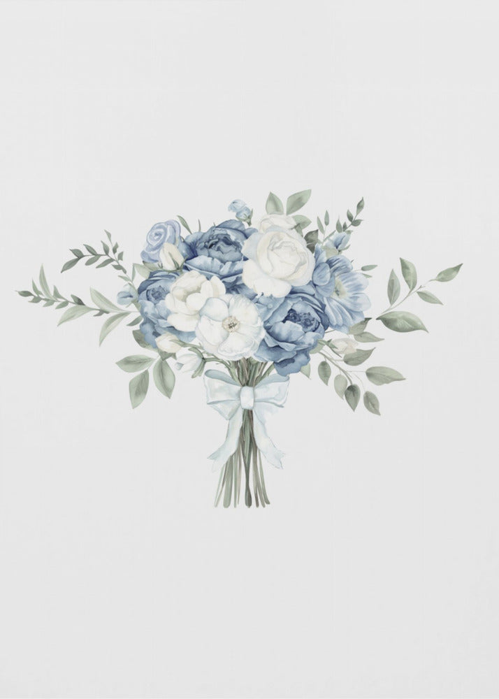 Coastal Bouquet With Bow | Canvas