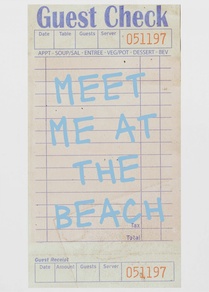 Meet Me At the Beach   Blue | Poster
