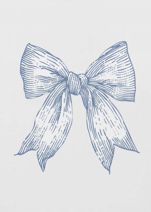Nautical Pale Blue Bow | Poster