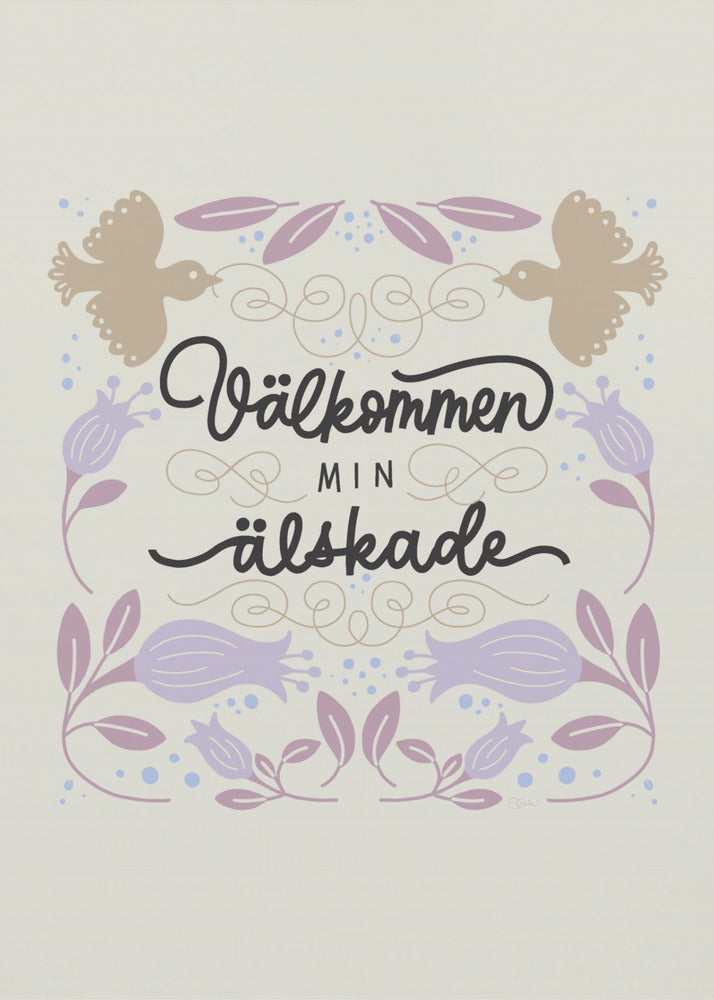 Välkommen Welcome Light | Canvas