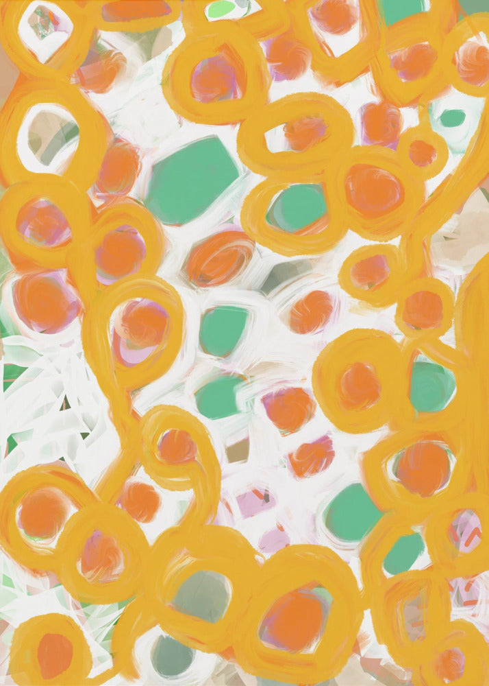 Orange and Green Circles | Poster