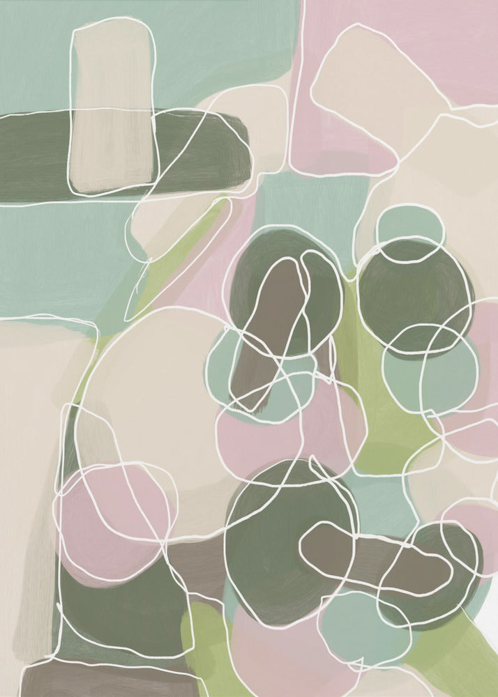 Abstract Green and Pink | Poster