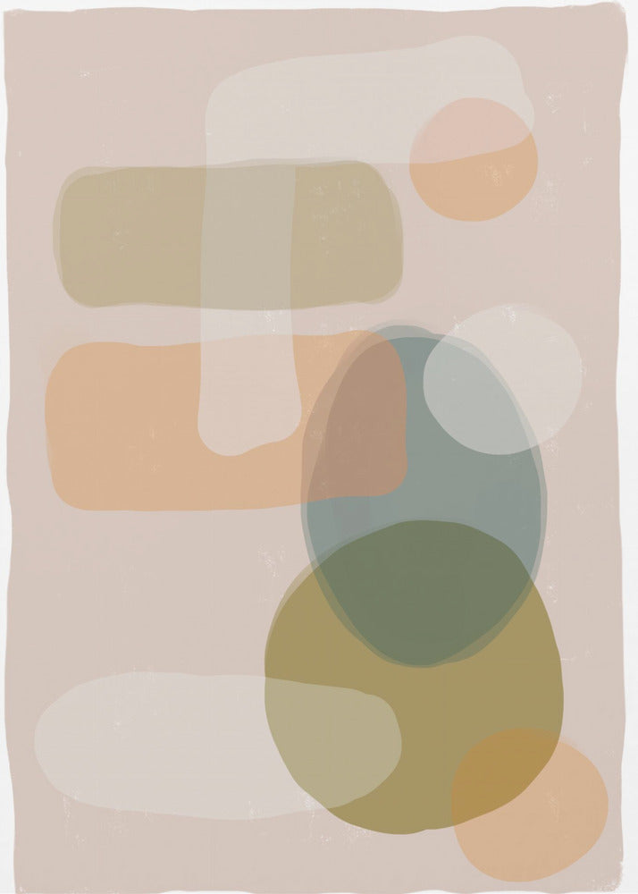 Abstract Pebbles Orange Tones | Poster