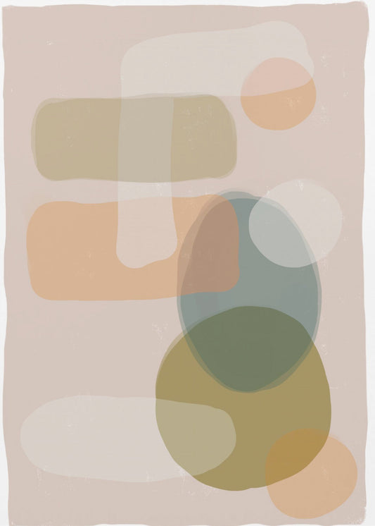 Abstract Pebbles Orange Tones | Poster
