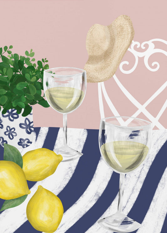 White wine for two | Poster