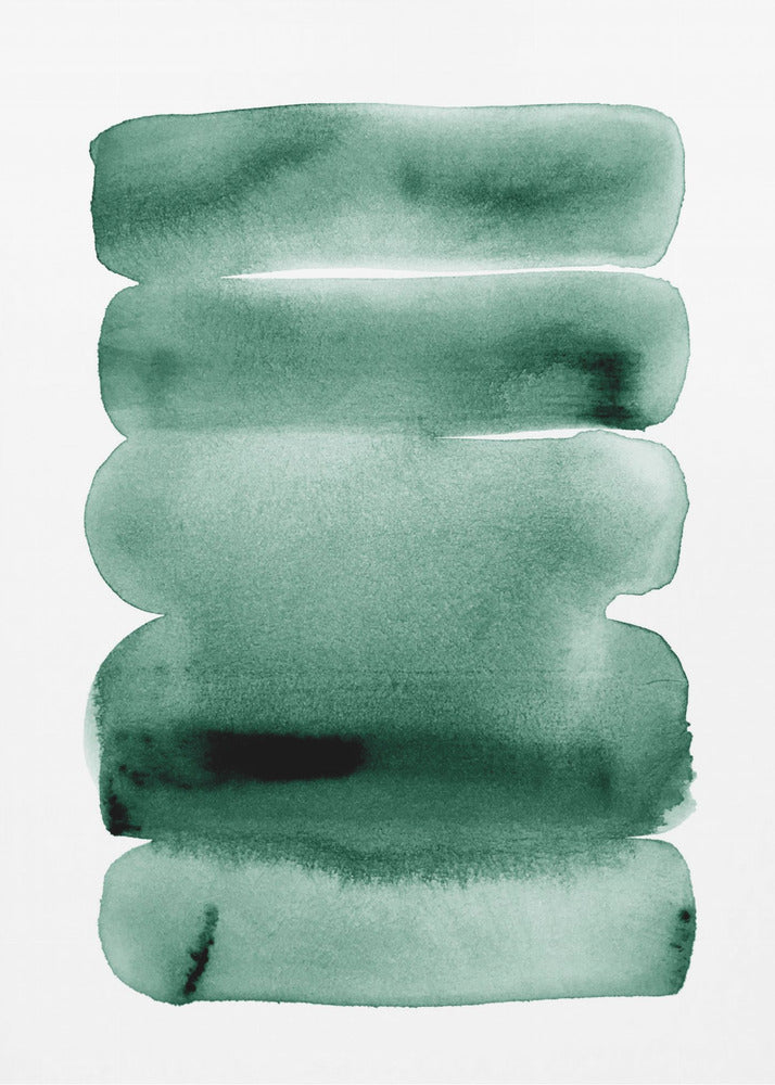 Abstract Green Stripes | Poster