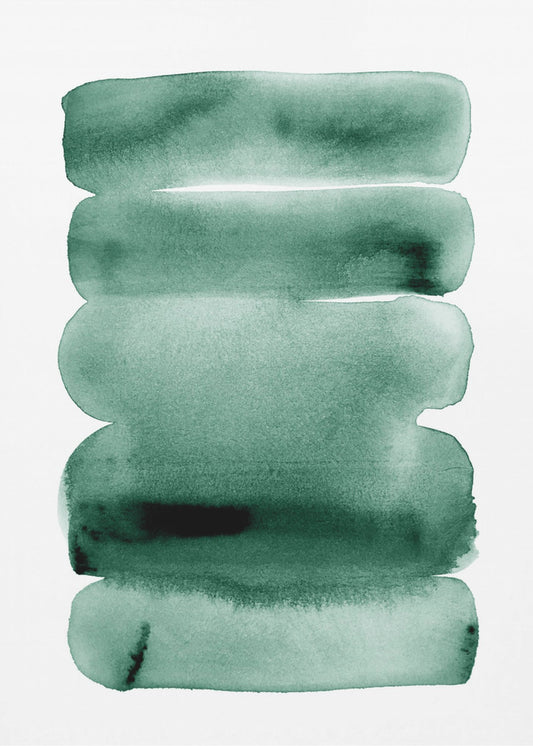 Abstract Green Stripes | Poster