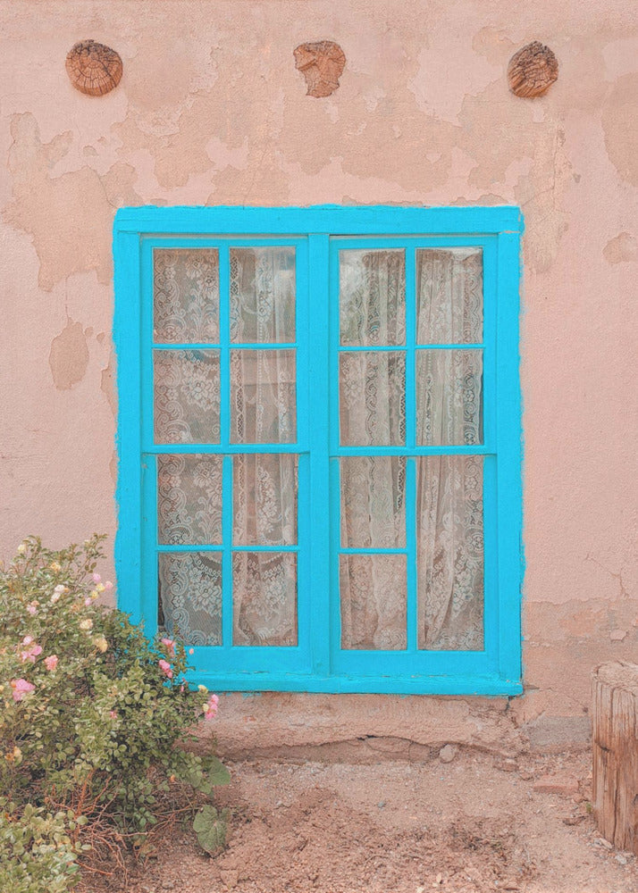 Turquoise Window - Taos, New Mexico | Poster