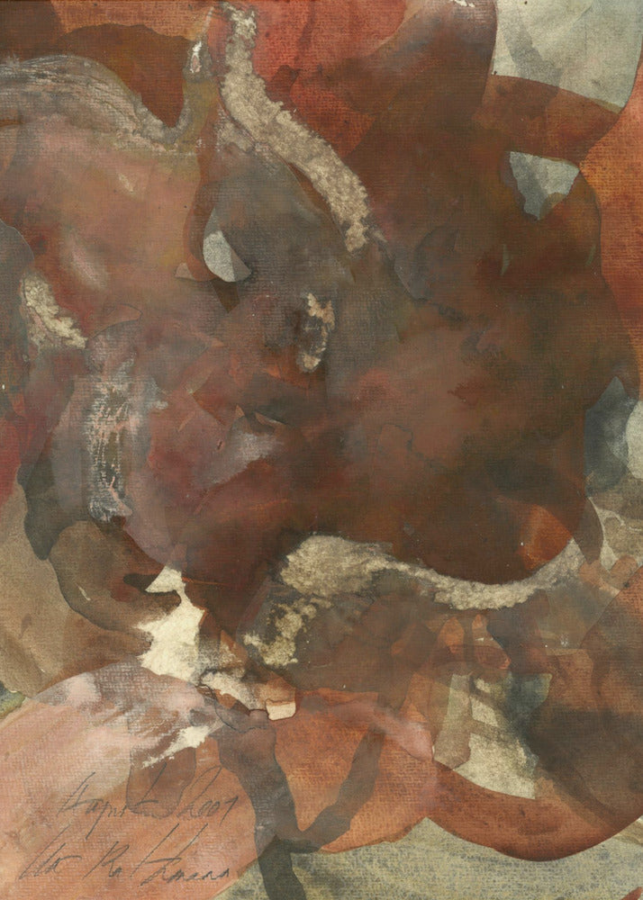 Organic Shapes in Earthy Tones of Brown and Green | Poster