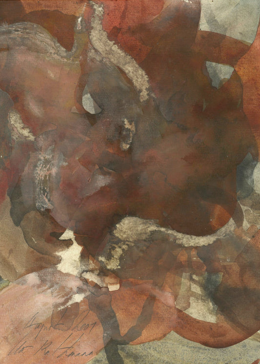 Organic Shapes in Earthy Tones of Brown and Green | Poster