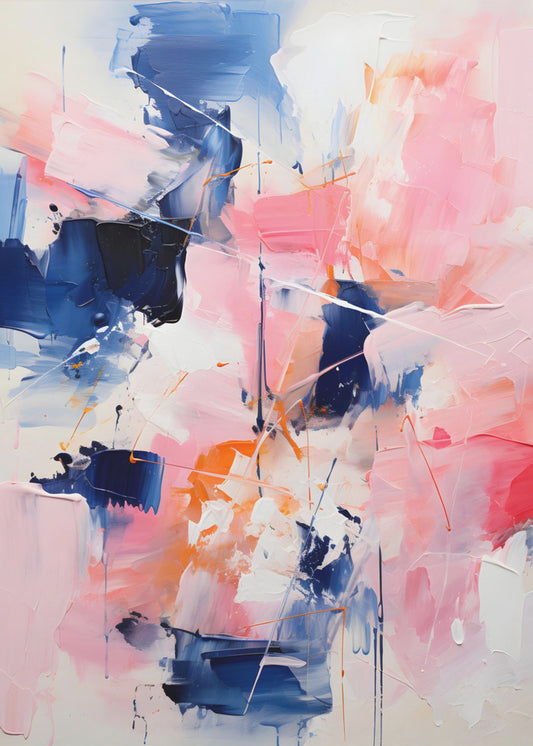 Blush Indigo Abstract Print Second 4x | Poster