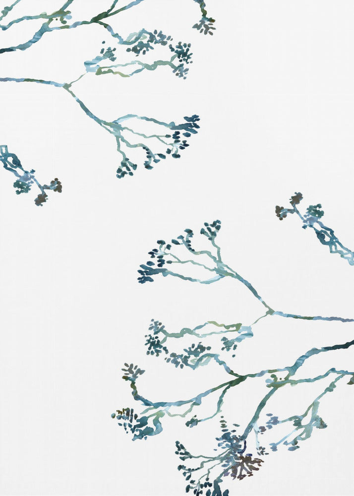 Delicate Blue Flowers 1 | Poster