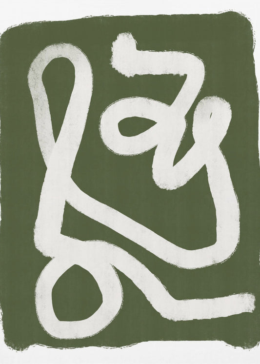 Abstract Green Lines 2 | Canvas