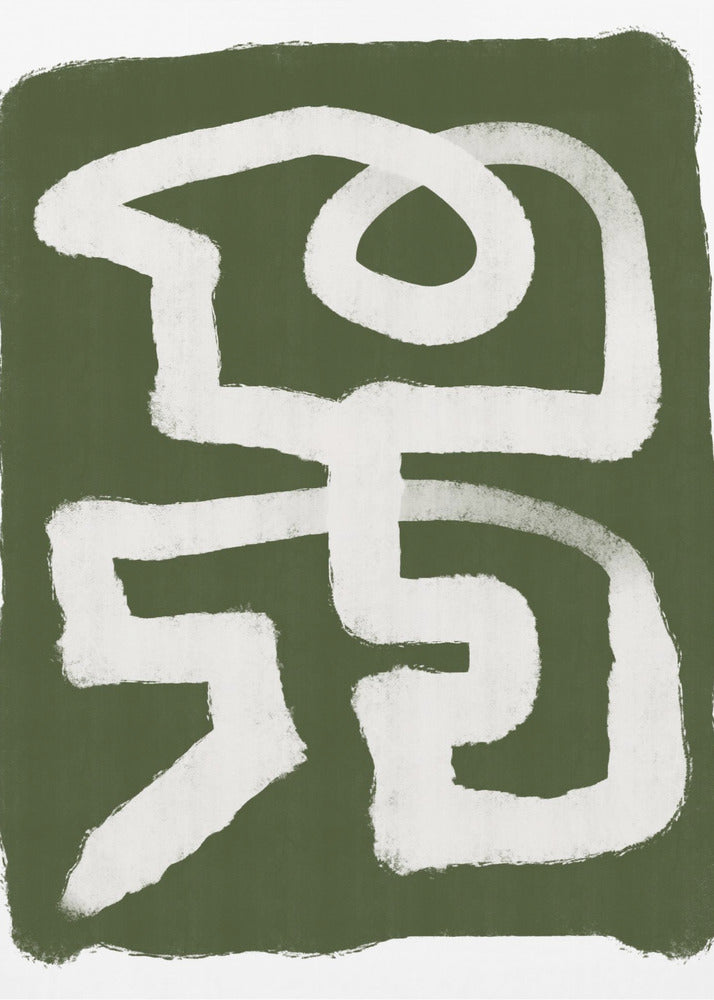 Abstract Green Line | Canvas