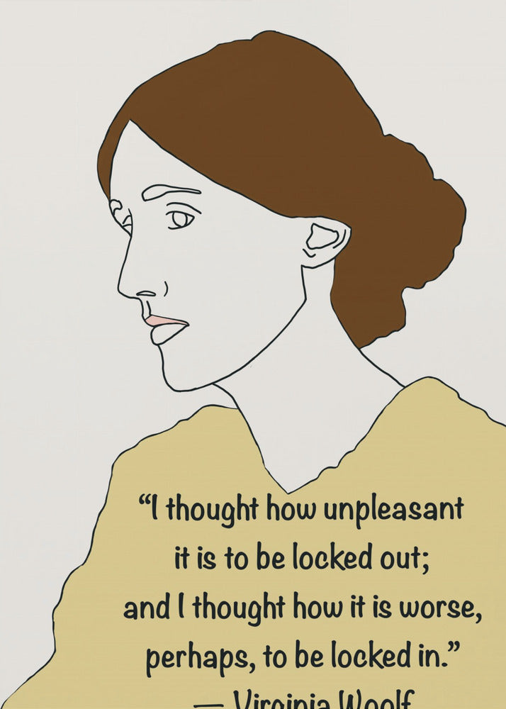 Virginia Woolf Art Yellow | Poster