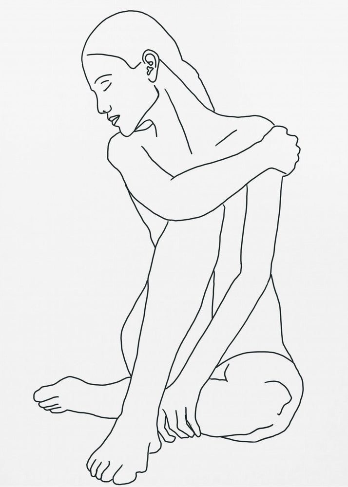 Line Drawing Woman Pose | Canvas