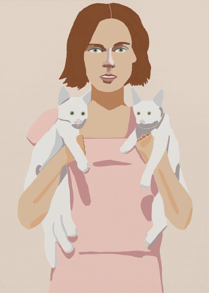 Lady with Kittens | Poster