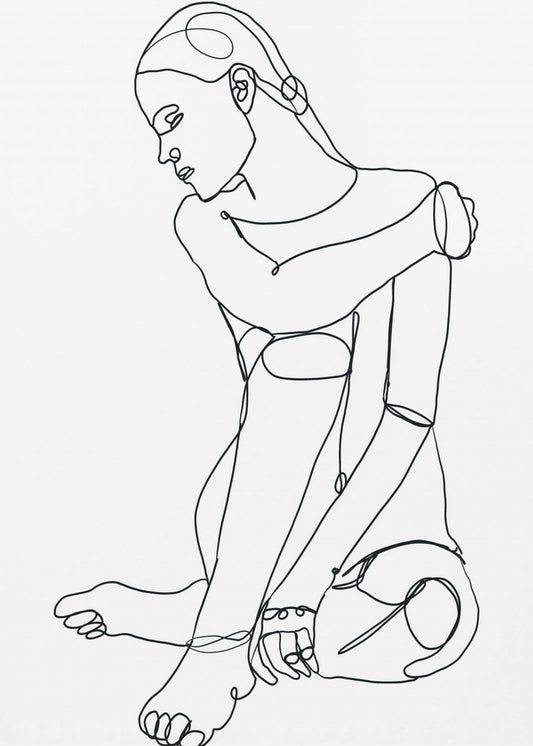 Line Drawing of Woman | Canvas