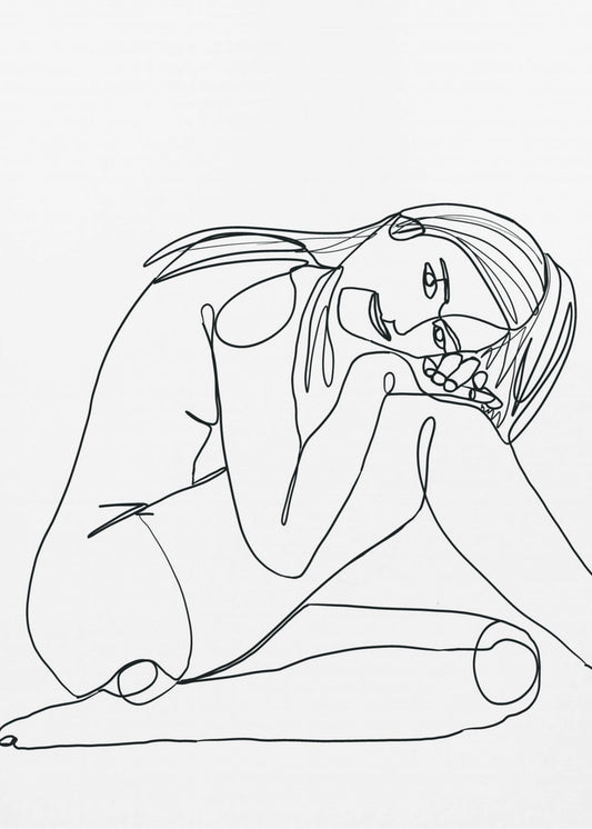 Line Drawing of Woman | Canvas