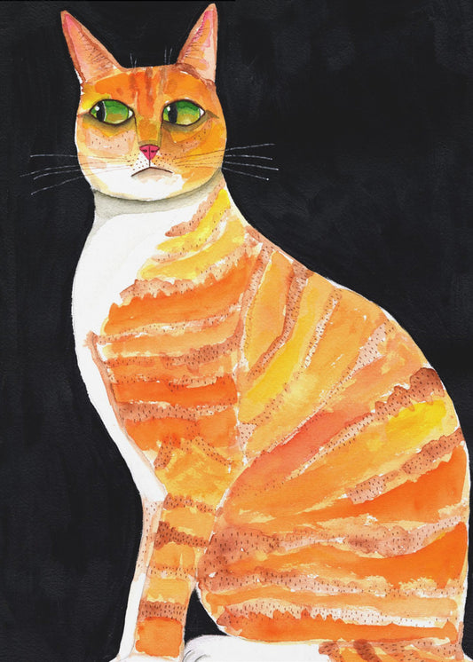 Orange Cat Side Eyes | Poster