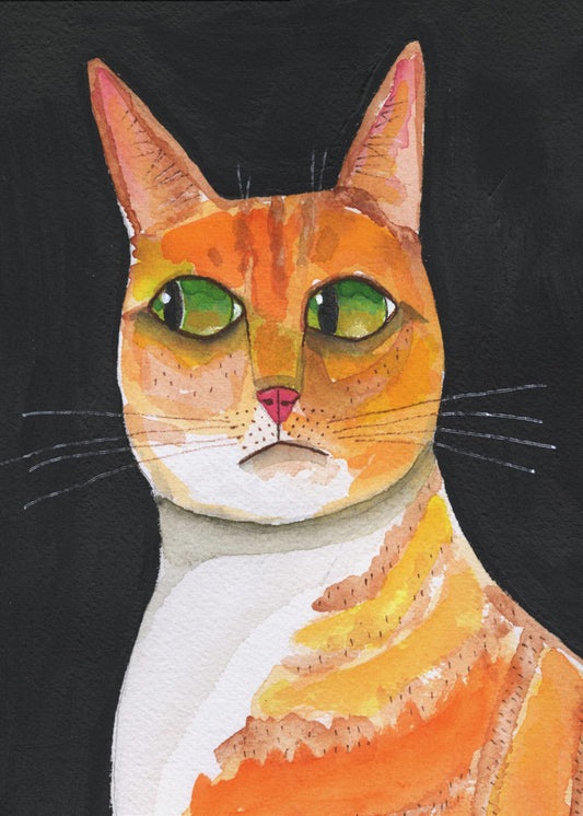 Side Eye Cat Closeup ginger cat | Canvas