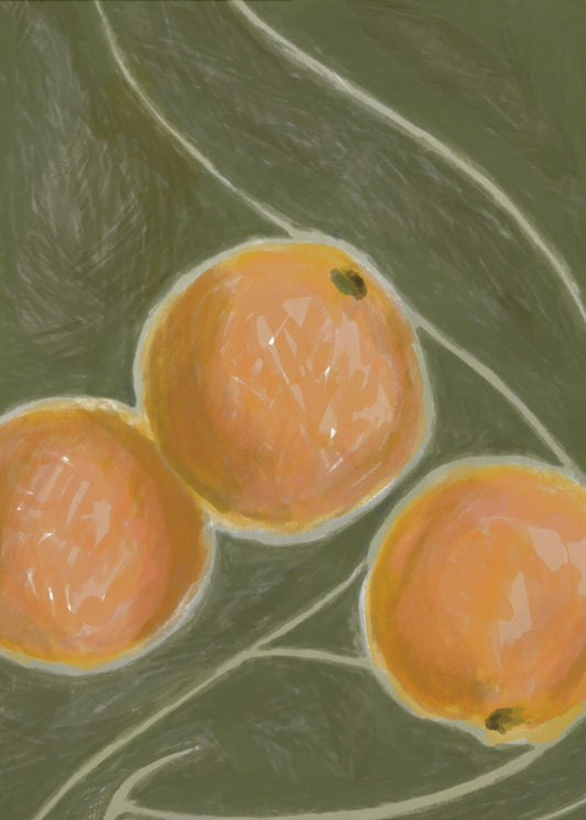 KH Studio - The Colors Orange &amp; Green | Canvas