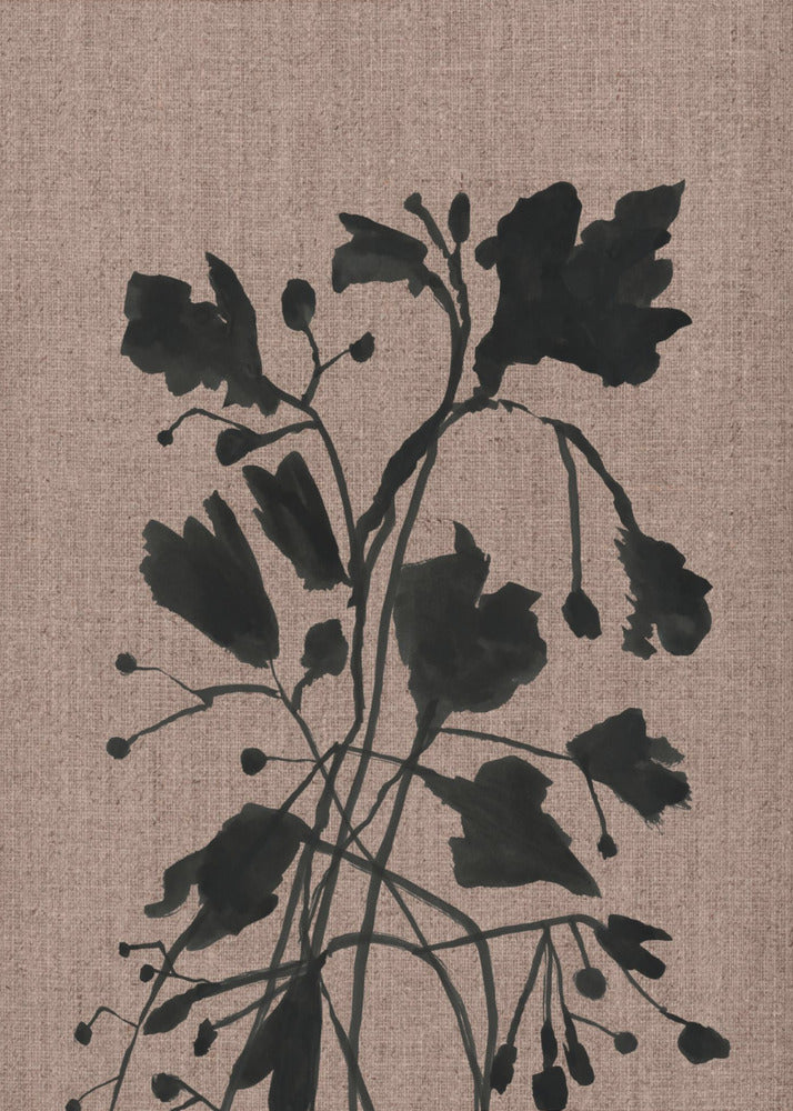 Black Floral II | Canvas