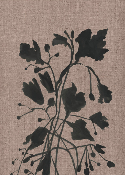 Black Floral II | Canvas